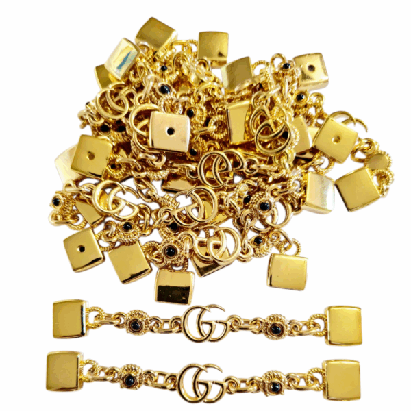 Gold Rhinestone Chain Embellishment-Sold by the Pound (Approx. 36 Pieces)